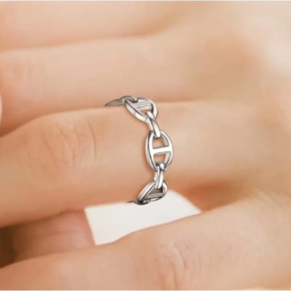 SILVER CHAIN RING - Picture 4 of 4